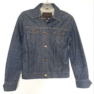 Akiabara Dark Wash Rigid Cotton Denim Jacket 4